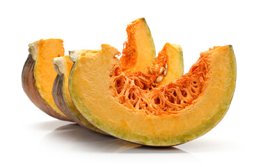  Orange pumpkin on white background