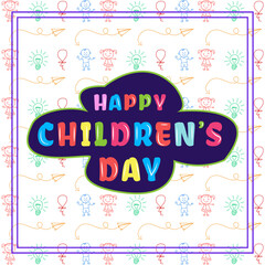 Hand drawn world children's day background