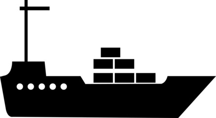  Container ship icon. Logistics and transportation vector illustration.eps