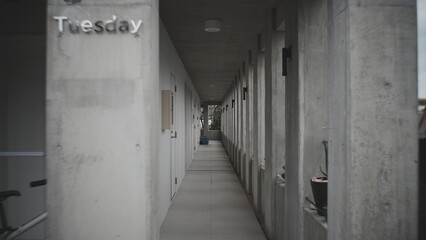 corridor of the building