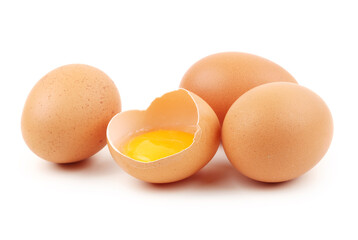 eggs isolated on white