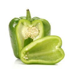 green bell pepper isolated