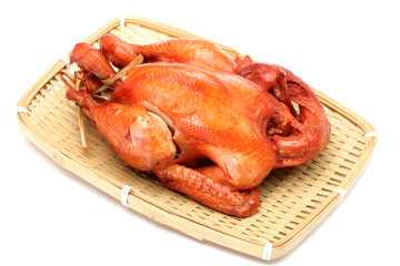 Roast Chicken on white background