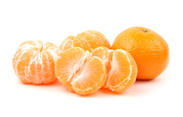 tangerine orange on white background 