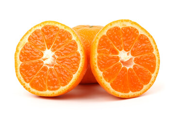 tangerine orange on white background 