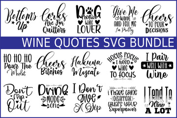 Wine Quotes SVG Bundle 15 