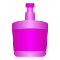 Flat bottle vector illustration for design concept, product element, pr brand copy space.