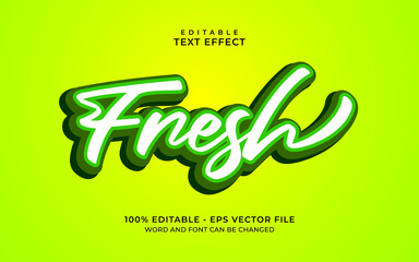 Editable text effect - Fresh text style
