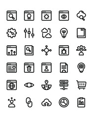 Seo Icon Set 30 isolated on white background