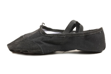 Black ballet slippers worn while dancing ballet © zcy