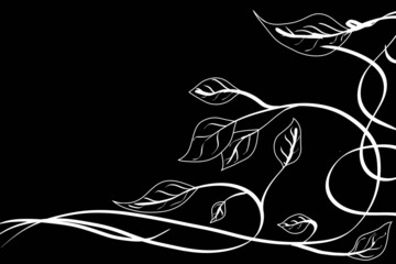 illustration of a silhouette of a leafs
