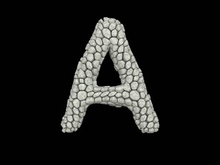 Stone Themed Font  Letter A