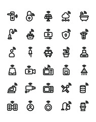 Smarthome Icon Set 30 isolated on white background