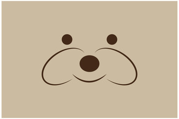 Letter M Dog Face Logo