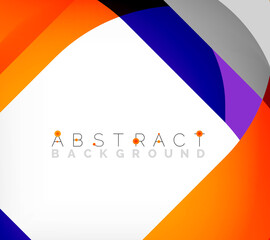 Abstract square shape with overlapping waves, minimal geometric background. Vector Illustration For Wallpaper, Banner, Background, Landing Page