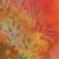 赤いグラデーションフラワー