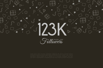 123k followers background.