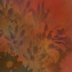 茶色のグラデーションフラワー