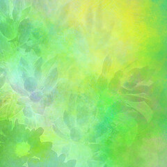 緑のグラデーションフラワー