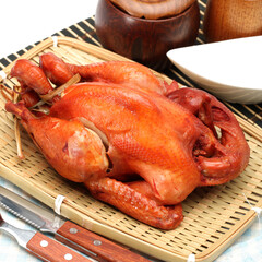 Roast Chicken on white background