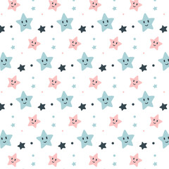 seamless pattern with stars mascot