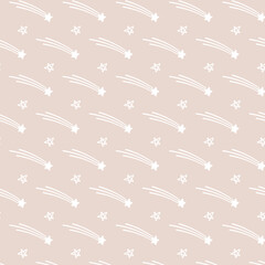 seamless pattern with a shooting star