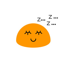 Sleeping cartoon character