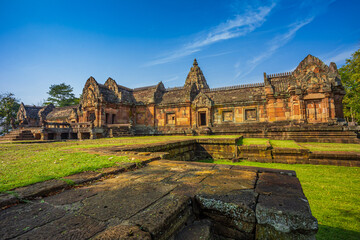 A castle built on three thousand years, Khao Phanom Rung castle rock.In Thailand.