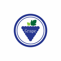 Grapes logo vector icon illustration design