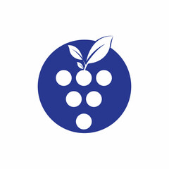 Grapes logo vector icon illustration design