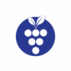 Grapes logo vector icon illustration design