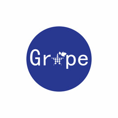 Grapes logo vector icon illustration design
