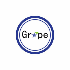 Grapes logo vector icon illustration design