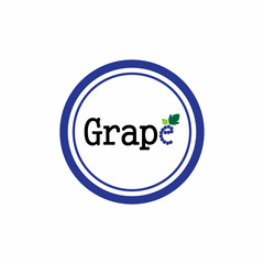 Grapes logo vector icon illustration design