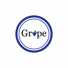 Grapes logo vector icon illustration design