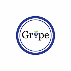 Grapes logo vector icon illustration design