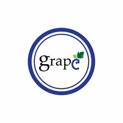 Grapes logo vector icon illustration design