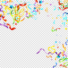 ribbon serpentine tinsel red spiral color curly