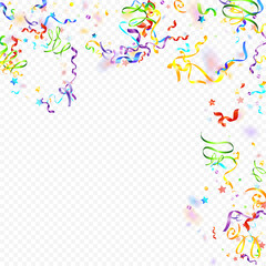 ribbon spiral confetti carnival color shine gift