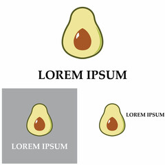 Avocado vector icon template background illustration