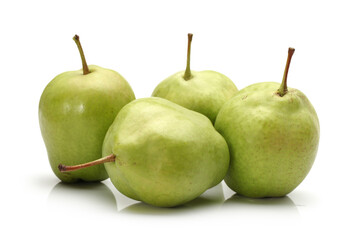 pears on a white background