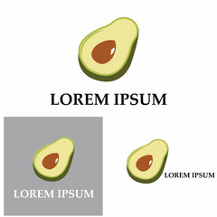 Avocado vector icon template background illustration