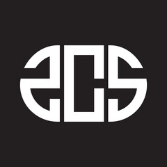 ZCS letter logo design. ZCS monogram initials letter logo concept. ZCS letter design in black background.