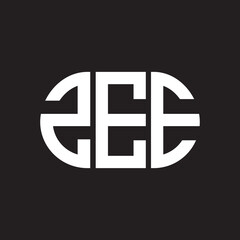 Obraz premium ZEE letter logo design. ZEE monogram initials letter logo concept. ZEE letter design in black background.