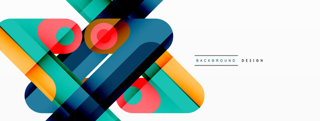 Obraz premium Lines geometric creative abstract background. Bright color line composition for wallpaper, banner, background or landing