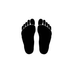 Modern concept of the sole of the foot silhouette, vector illustration