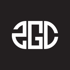 ZGC letter logo design. ZGC monogram initials letter logo concept. ZGC letter design in black background.