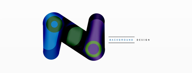 Modern stylish geometric background. Abstract round shapes composition for wallpaper, banner, background or landing