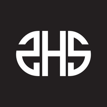 ZHS letter logo design. ZHS monogram initials letter logo concept. ZHS letter design in black background.