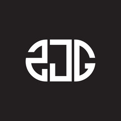 ZJG letter logo design. ZJG monogram initials letter logo concept. ZJG letter design in black background.